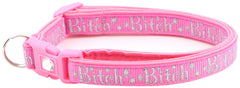 Silver Bitch Breakaway Cat Collar