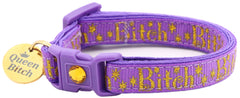 Gold Bitch Breakaway Cat Collar