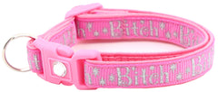 Silver Bitch Breakaway Cat Collar