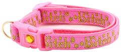 Gold Bitch Breakaway Cat Collar