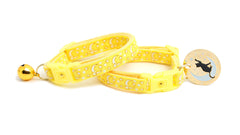 Gold Moons and Stars on Yellow Cat Collar