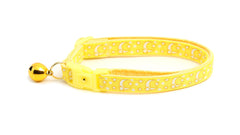 Gold Moons and Stars on Yellow Cat Collar