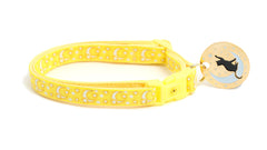 Gold Moons and Stars on Yellow Cat Collar
