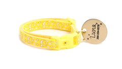 Gold Moons and Stars on Yellow Cat Collar